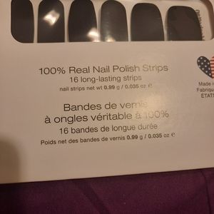 Solid Black Midnight In Manhattan Color Street Nail Strips